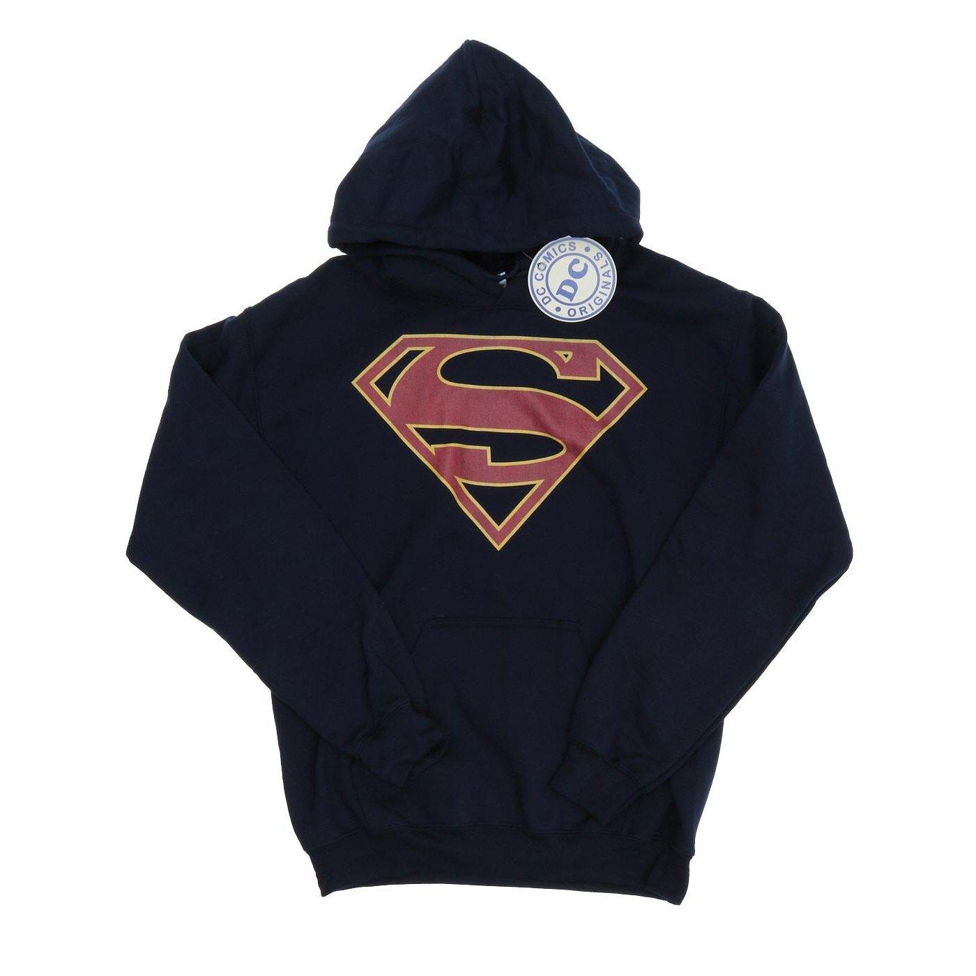 Image of Supergirl Logo Kapuzenpullover Damen Marine L