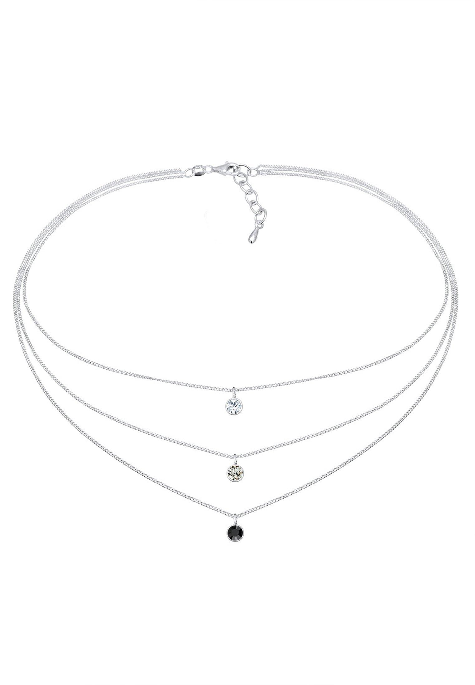 Elli  Halskette Choker Layer Mit Kristallen 