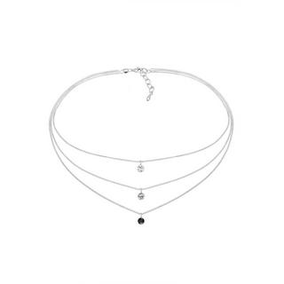 Elli  Halskette Choker Layer Mit Kristallen 