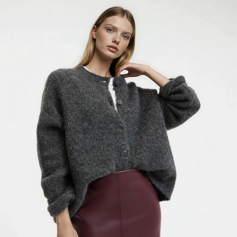 La Redoute Collections Cardigan Alpaga Mélangé  