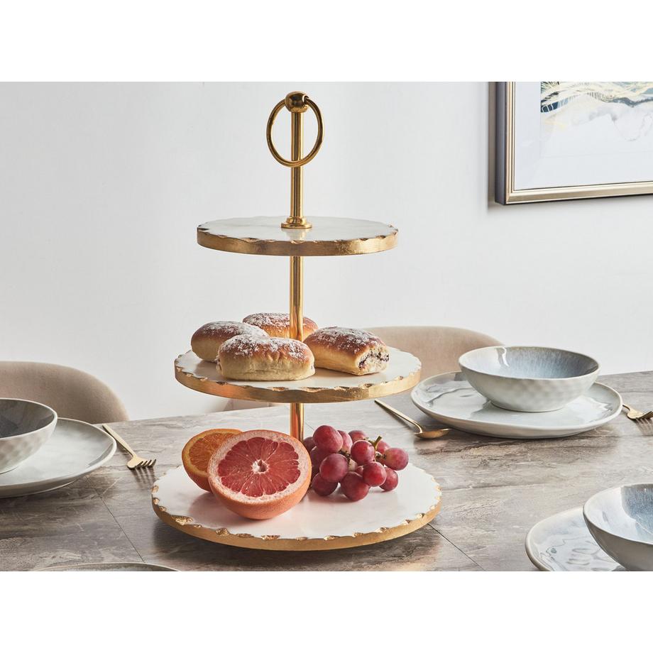 Beliani  Tortenplatte aus Marmor Glamourös IPATI 