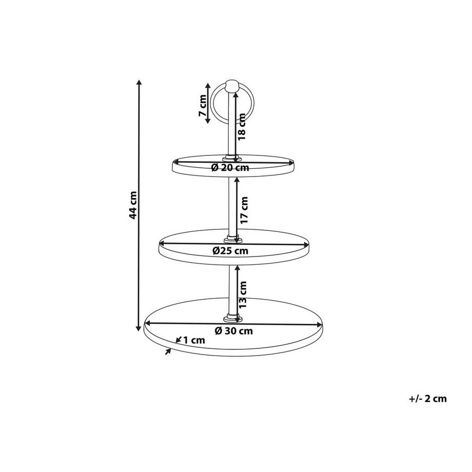 Beliani  Tortenplatte aus Marmor Glamourös IPATI 