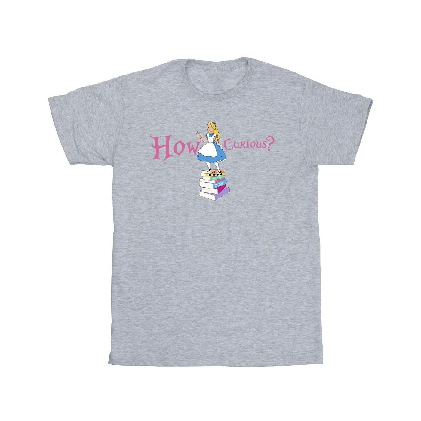 Image of Alice In Wonderland How Curious Tshirt Herren Grau 4XL
