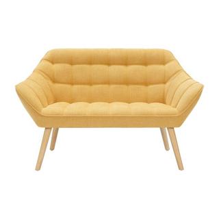 Vente-unique Sofa 2-Sitzer - Stoff - Senfgelb - CASERTA  