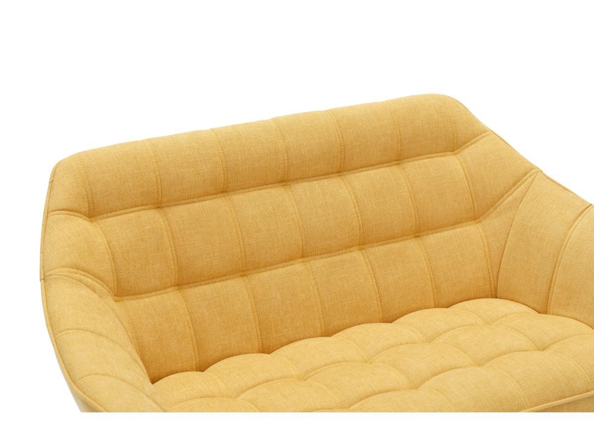 Vente-unique Sofa 2-Sitzer - Stoff - Senfgelb - CASERTA  