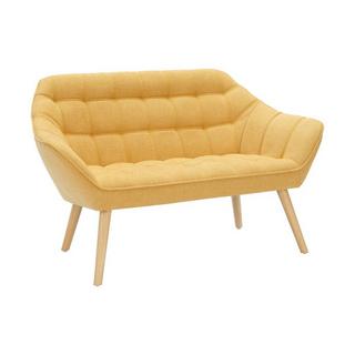 Vente-unique Sofa 2-Sitzer - Stoff - Senfgelb - CASERTA  