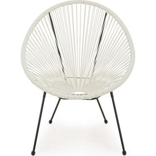 mutoni Fauteuil de jardin Parker Spaghetti blanc  