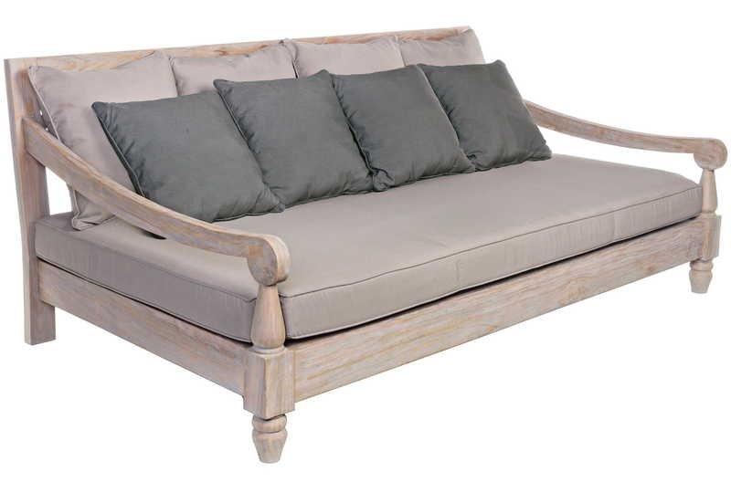 mutoni Canapé de jardin en bois avec coussin Bali (FSC)  