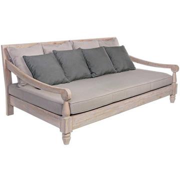 Canapé de jardin en bois avec coussin Bali (FSC)