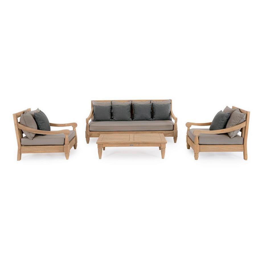 mutoni Garten Holzsofa mit Kissen Bali (FSC)  