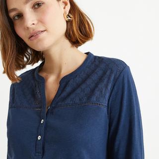 La Redoute Collections  Shirt mit Henley-Ausschnitt 