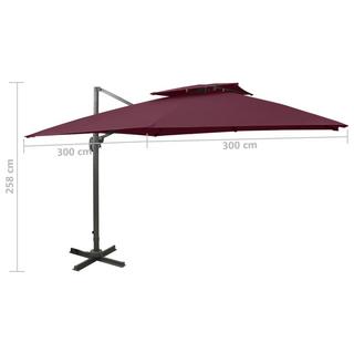 VidaXL Parasol de jardin en porte-à-faux  