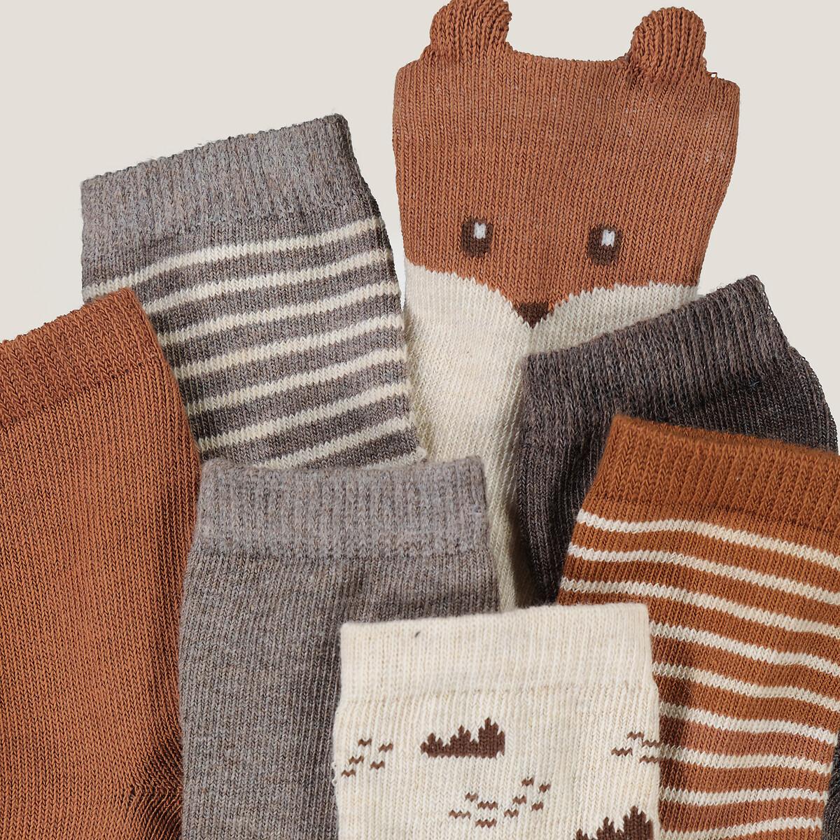 La Redoute Collections  Lot de 7 chaussettes imprimé renard 