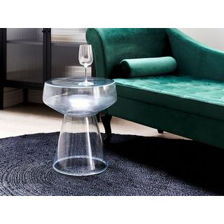 Beliani Table d'appoint en Verre Rétro LAGUNA  