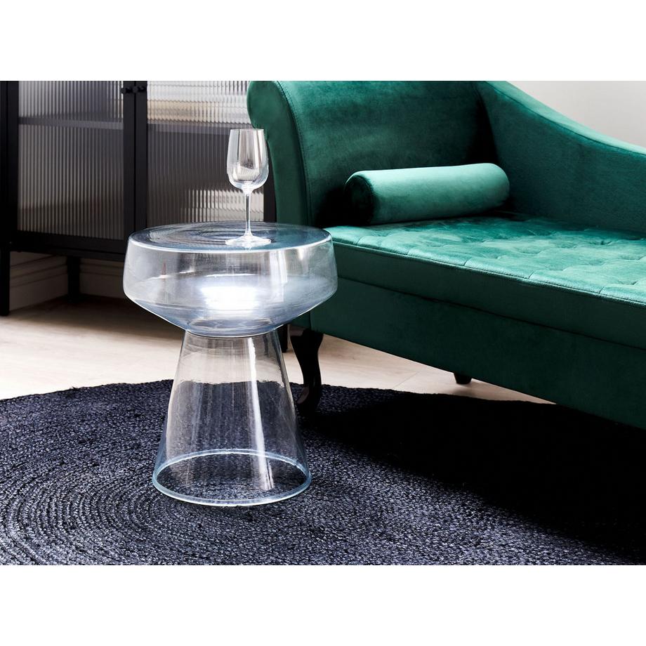 Beliani Beistelltisch aus Glas  LAGUNA  