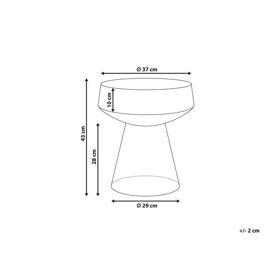 Beliani Beistelltisch aus Glas  LAGUNA  