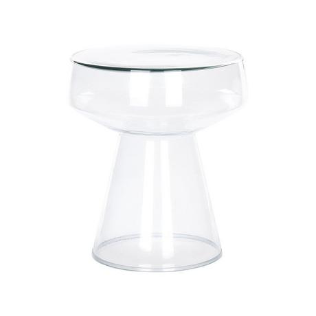 Beliani Table d'appoint en Verre Rétro LAGUNA  