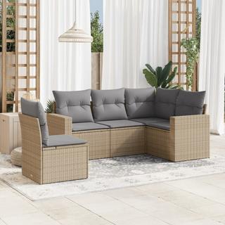 VidaXL set divano da giardino Polirattan  