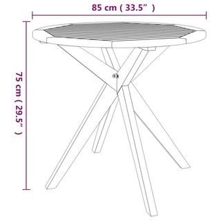 VidaXL tavolo da giardino Legno di acacia  