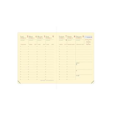 Quo Vadis - Einlagen Terminkalender - 2025 - Carla Prestige - Die Woche Planning - Französisch - Dez/Dez - 8x10,5 cm - Clairefontaine-Papier Elfenbein - Hergestellt in Frankreich
