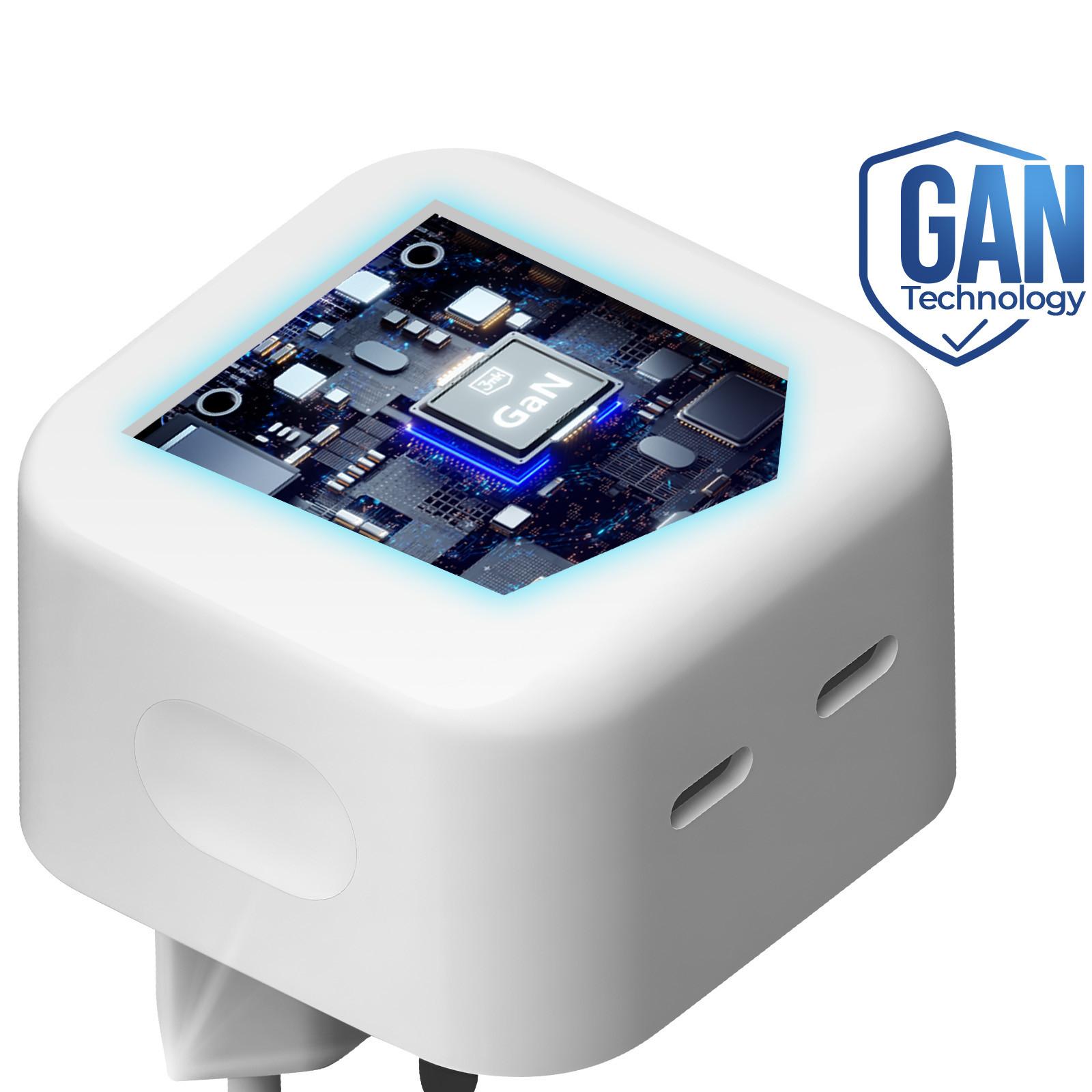 3mk Protection  Caricatore 2x USB-C 35W GaN angolato 3mk 