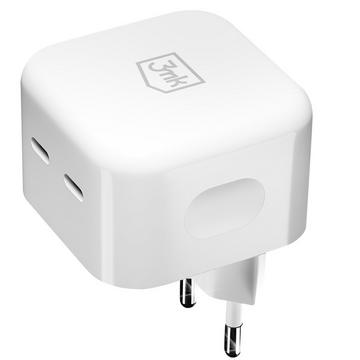 Caricatore 2x USB-C 35W GaN angolato 3mk