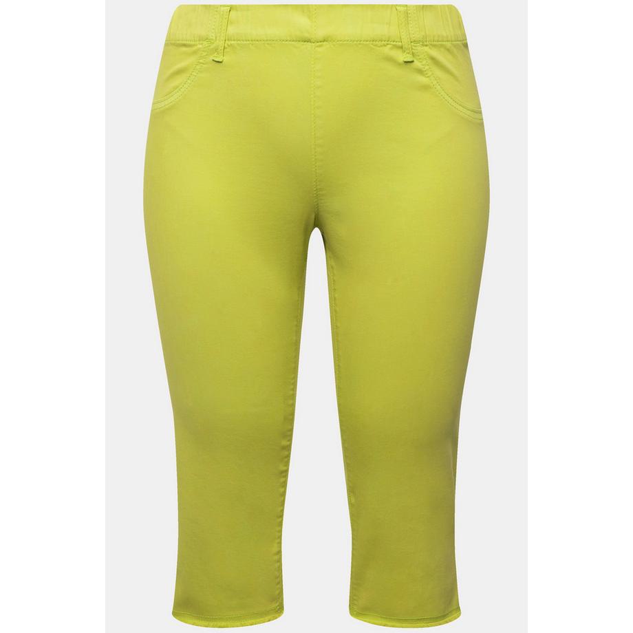 Ulla Popken Sienna Caprihose Fransensaum Schmales Bein Stretch  