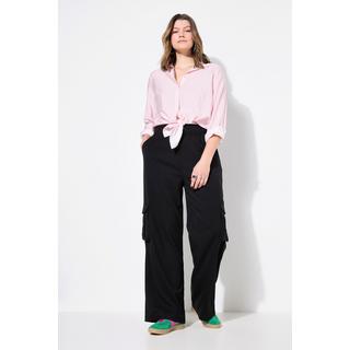 Studio Untold  Cargohose, High Waist, Wide Legs, teilelastischer Bund, Cargotaschen 