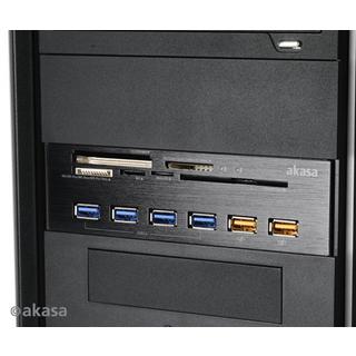 AKASA  Lettore di schede di memoria incorporato 13.34 cm (5,25) USB 2.0 (Mainboard), USB 3.2 G 