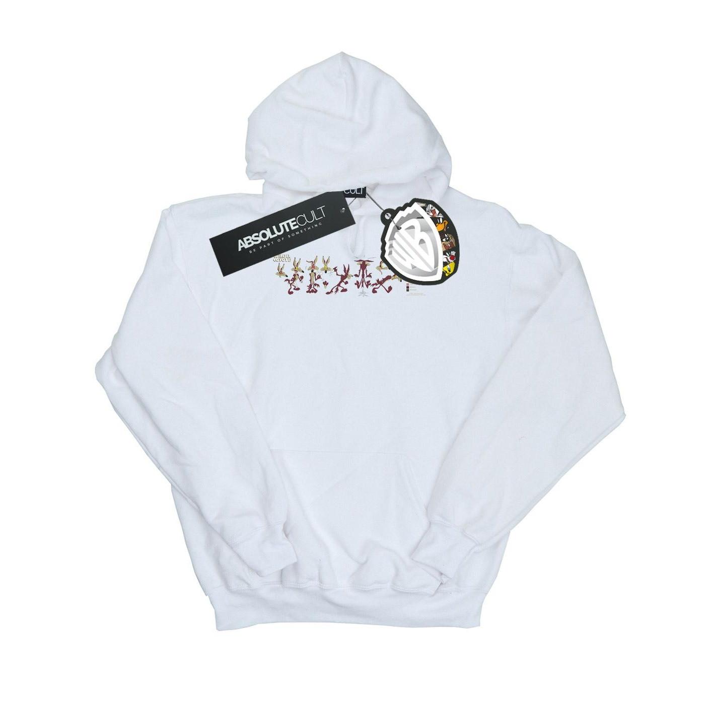 Image of Wile E Coyote Colour Code Kapuzenpullover Damen Weiss L