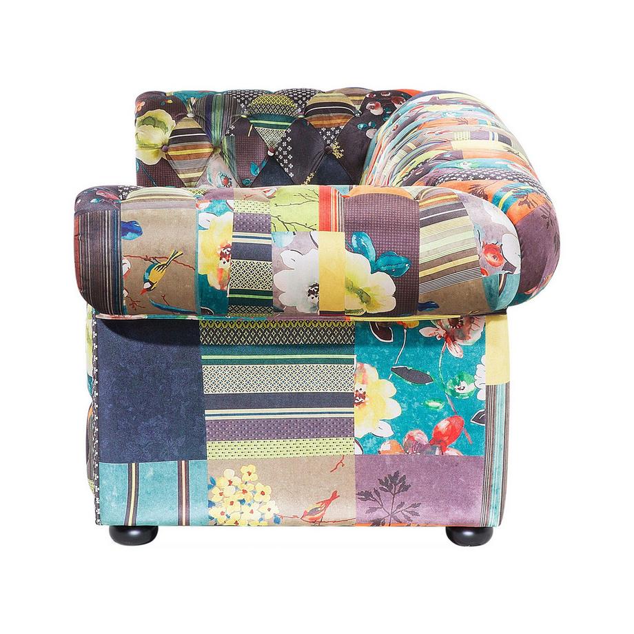 Beliani 3 Sitzer Sofa aus Stoff Glamourös CHESTERFIELD  