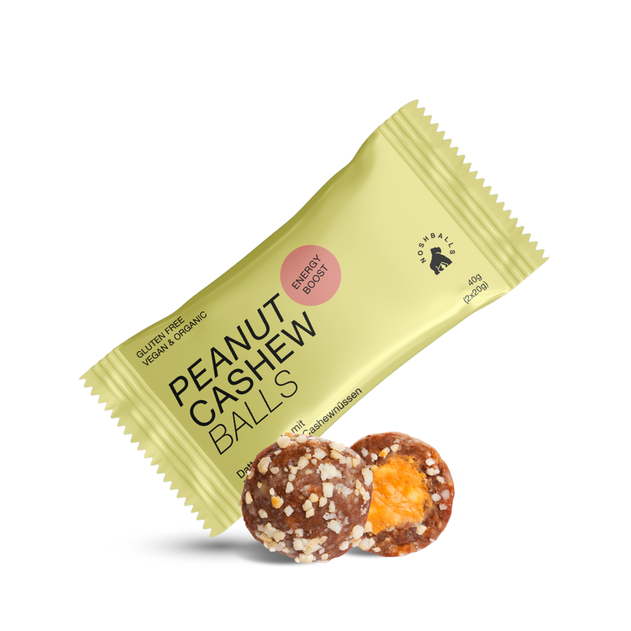 NOSHBALLS  Dattel Kugel - Rawballs BOX Performance à 20 Packs (Inhalt 2x20g) - Vegane Bio Protein 