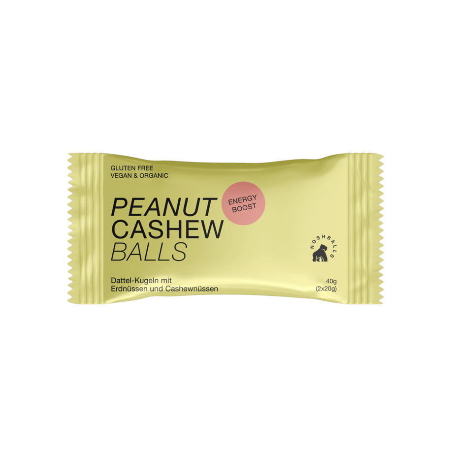 NOSHBALLS  Dattel Kugel - Rawballs BOX Performance à 20 Packs (Inhalt 2x20g) - Vegane Bio Protein 