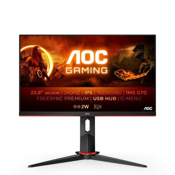 AOC  G2 24G2ZU/BK LED display 60,5 cm (23.8 Zoll) 1920 x 1080 Pixel Full HD Schwarz, Rot 