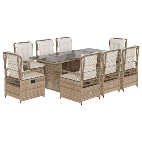 VidaXL Garten essgruppe poly-rattan  