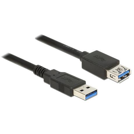 DeLock  85053 USB Kabel 0,5 m USB 3.2 Gen 1 (3.1 Gen 1) USB A Schwarz 