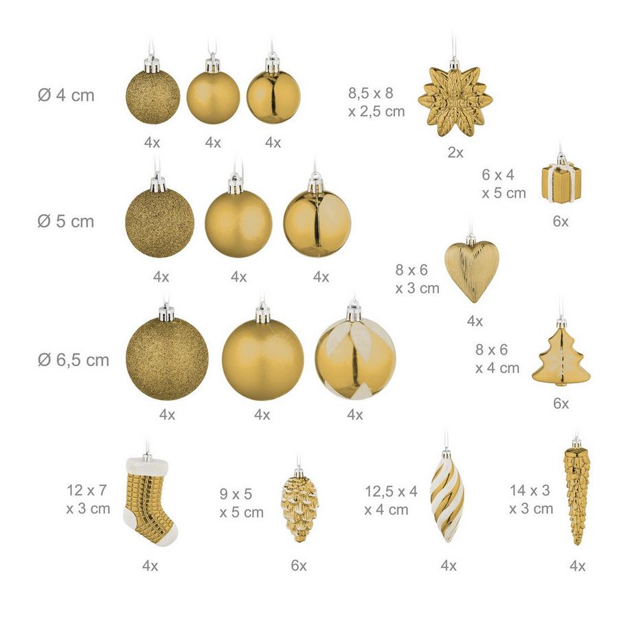 Northix Ensemble de décorations pour sapin de Noël  