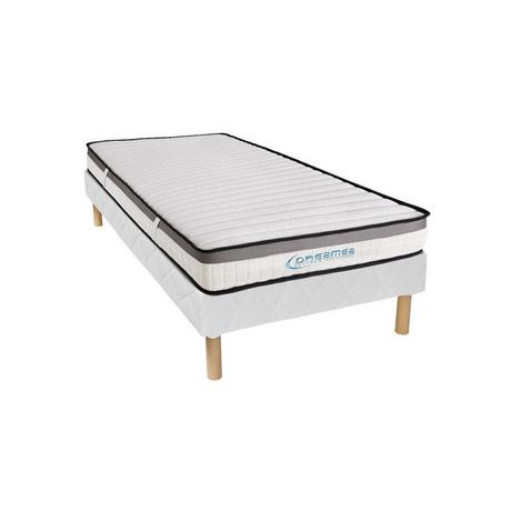 Vente-unique Ensemble 90 x 190 cm sommier + matelas mousse mémoire de forme ép.19cm - ORTHOMEMORY de DREAMEA  