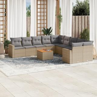 VidaXL set divano da giardino Polirattan  