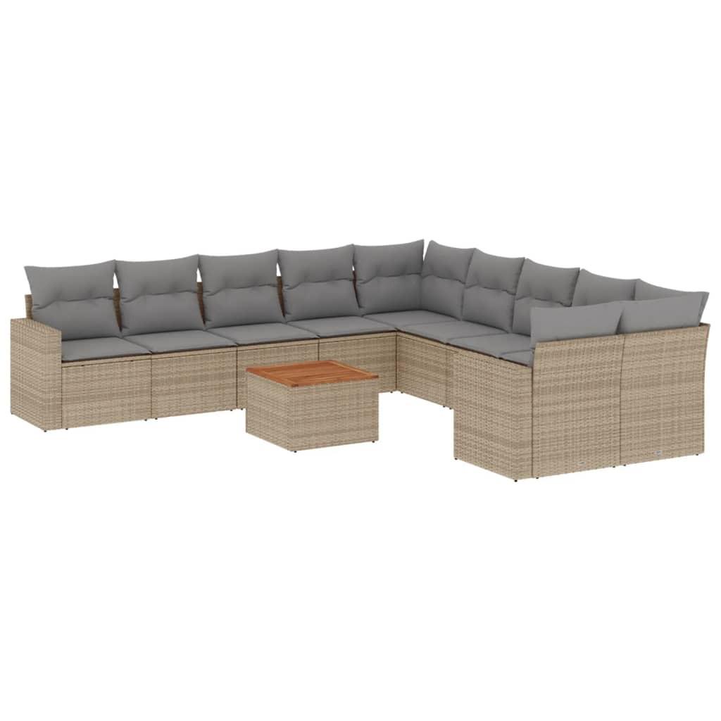 VidaXL set divano da giardino Polirattan  