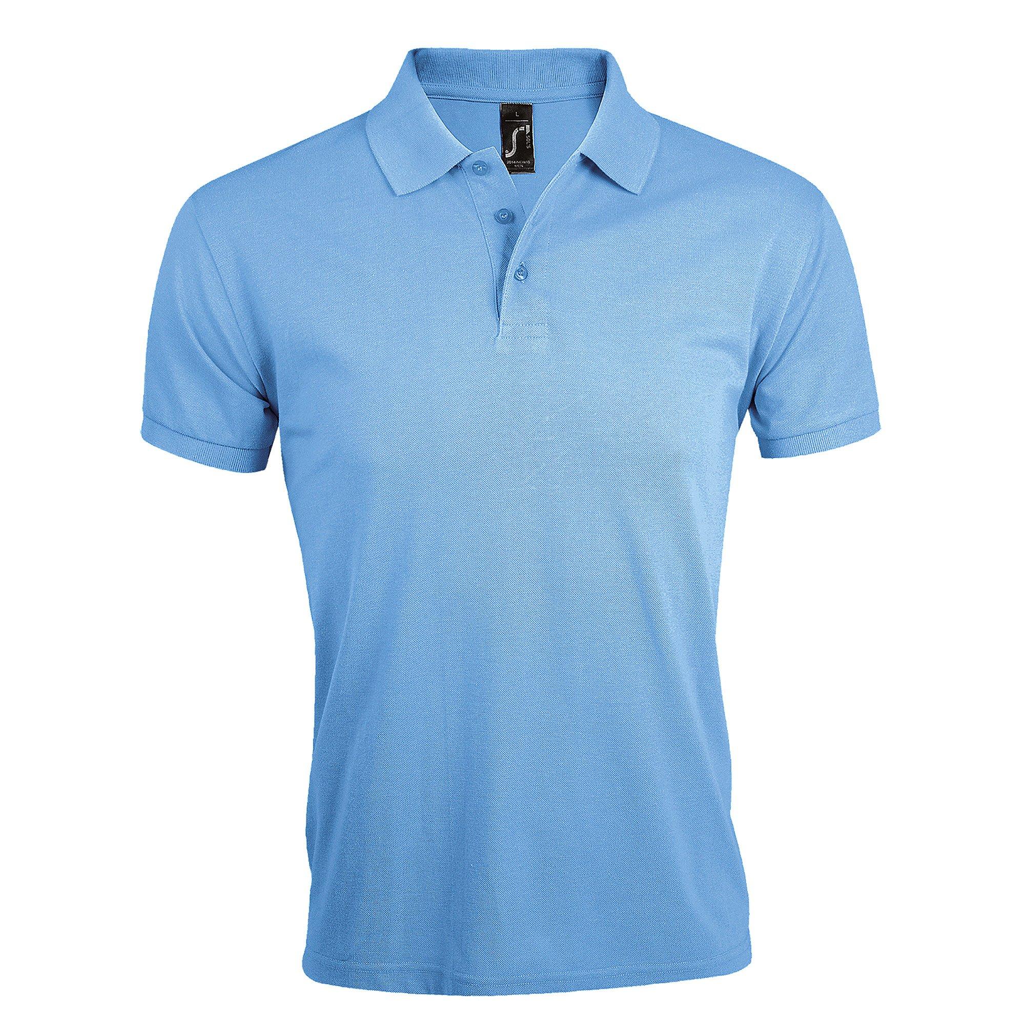 Image of Prime Pique Poloshirt, Kurzarm Herren Himmelblau L