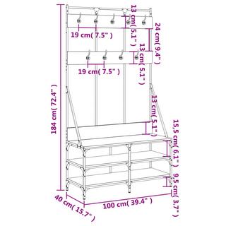 VidaXL Kleiderständer holzwerkstoff  