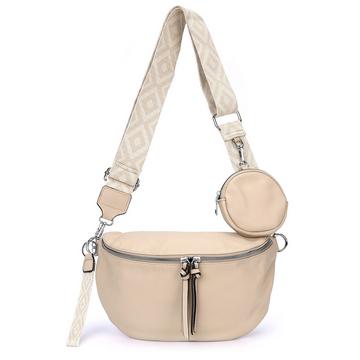 Umhängetasche, 3-in-1-Umhängetasche, Gürteltasche mit Reißverschluss und verstellbarem breiten Riemen