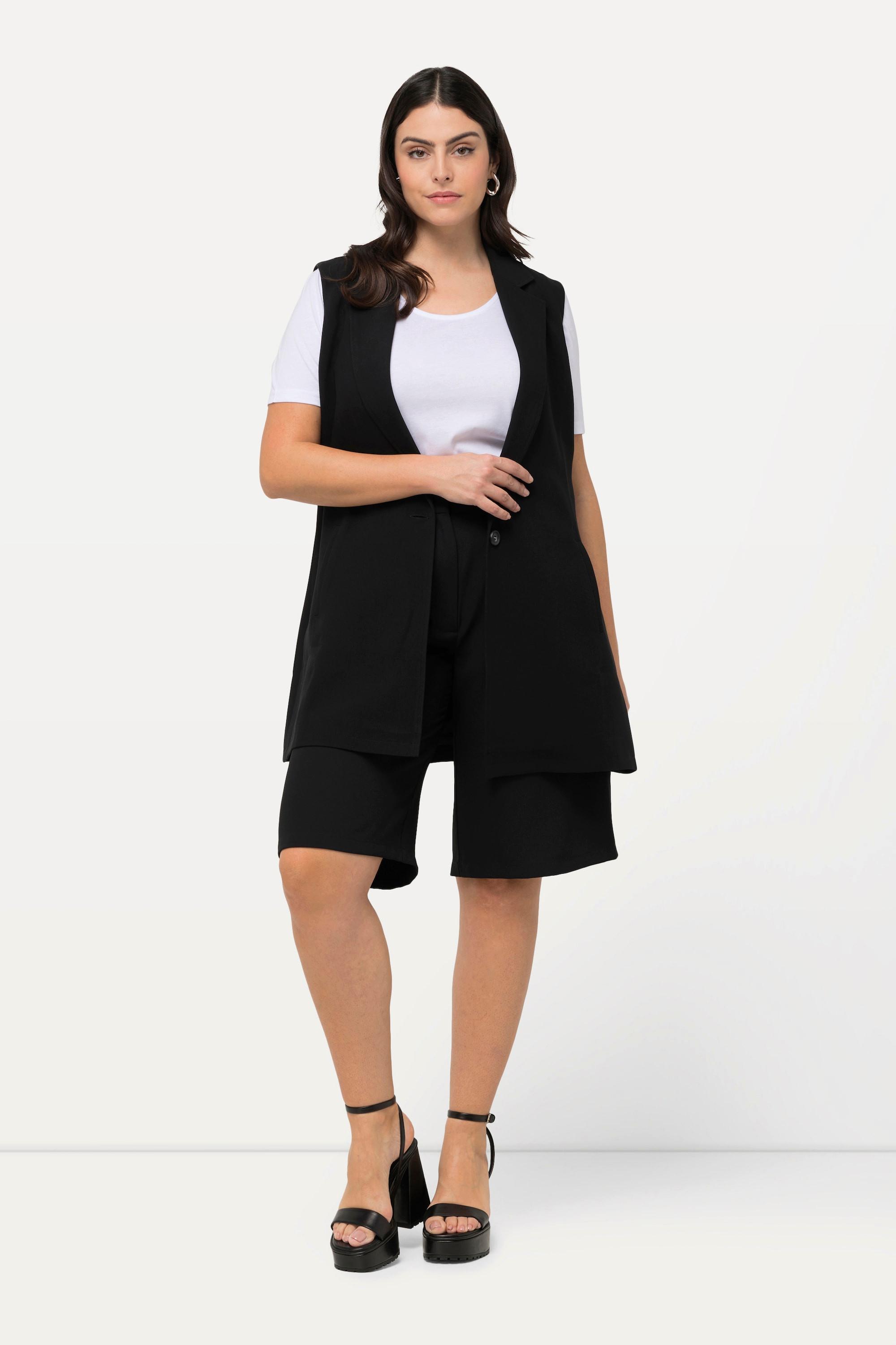 Ulla Popken  Bermuda-Shorts, weites Bein, Bundfalten 