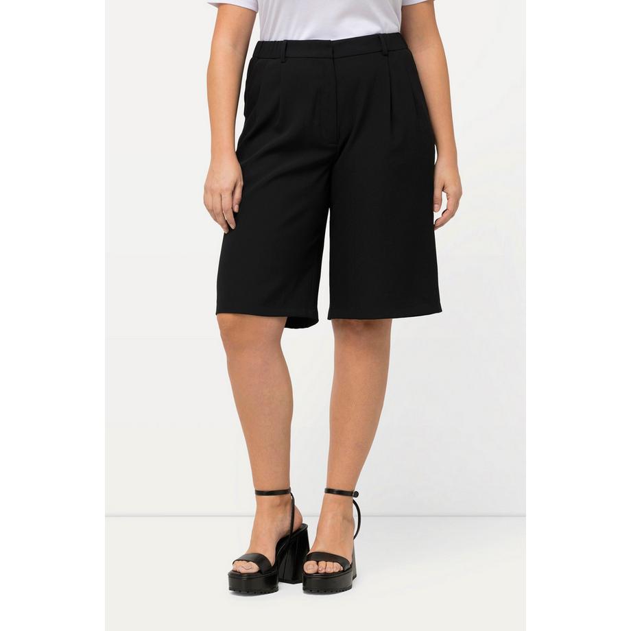 Ulla Popken Bermuda Shorts Weites Bein Bundfalten  