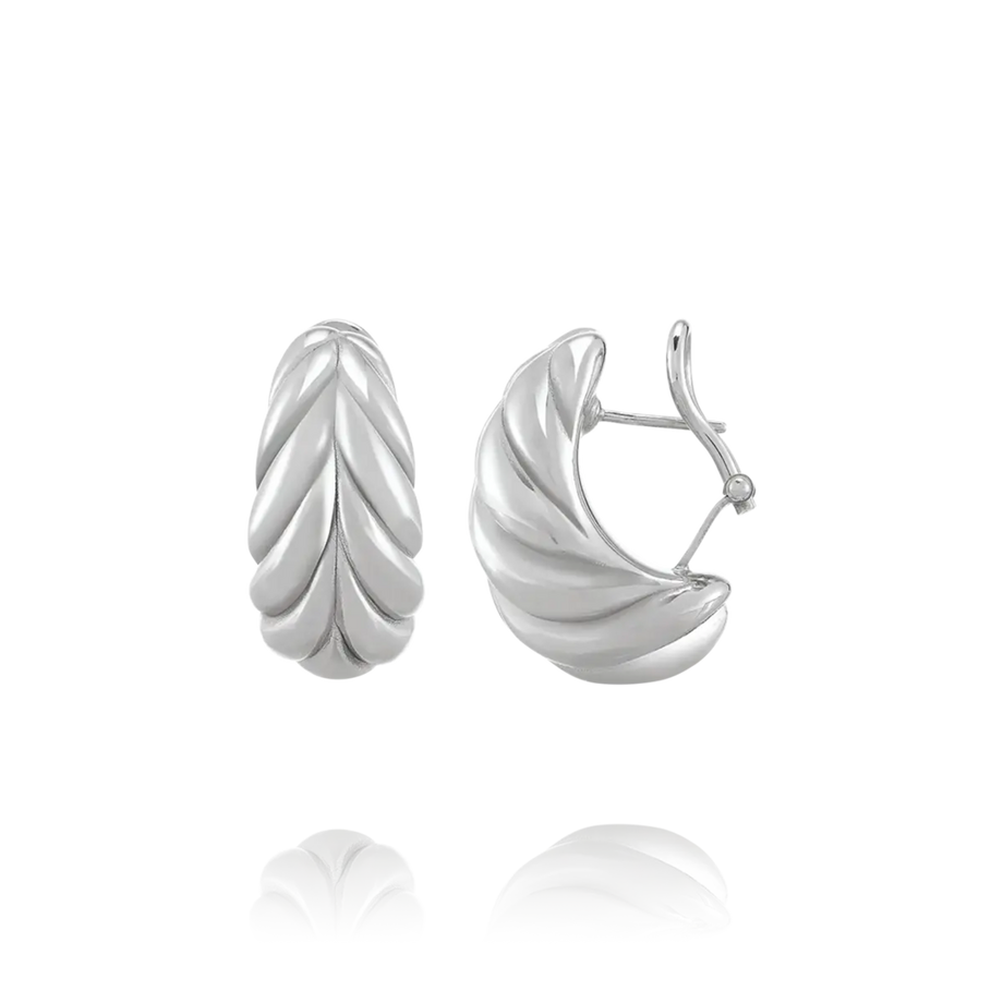 Orecchini FORMES striati in Argento 925