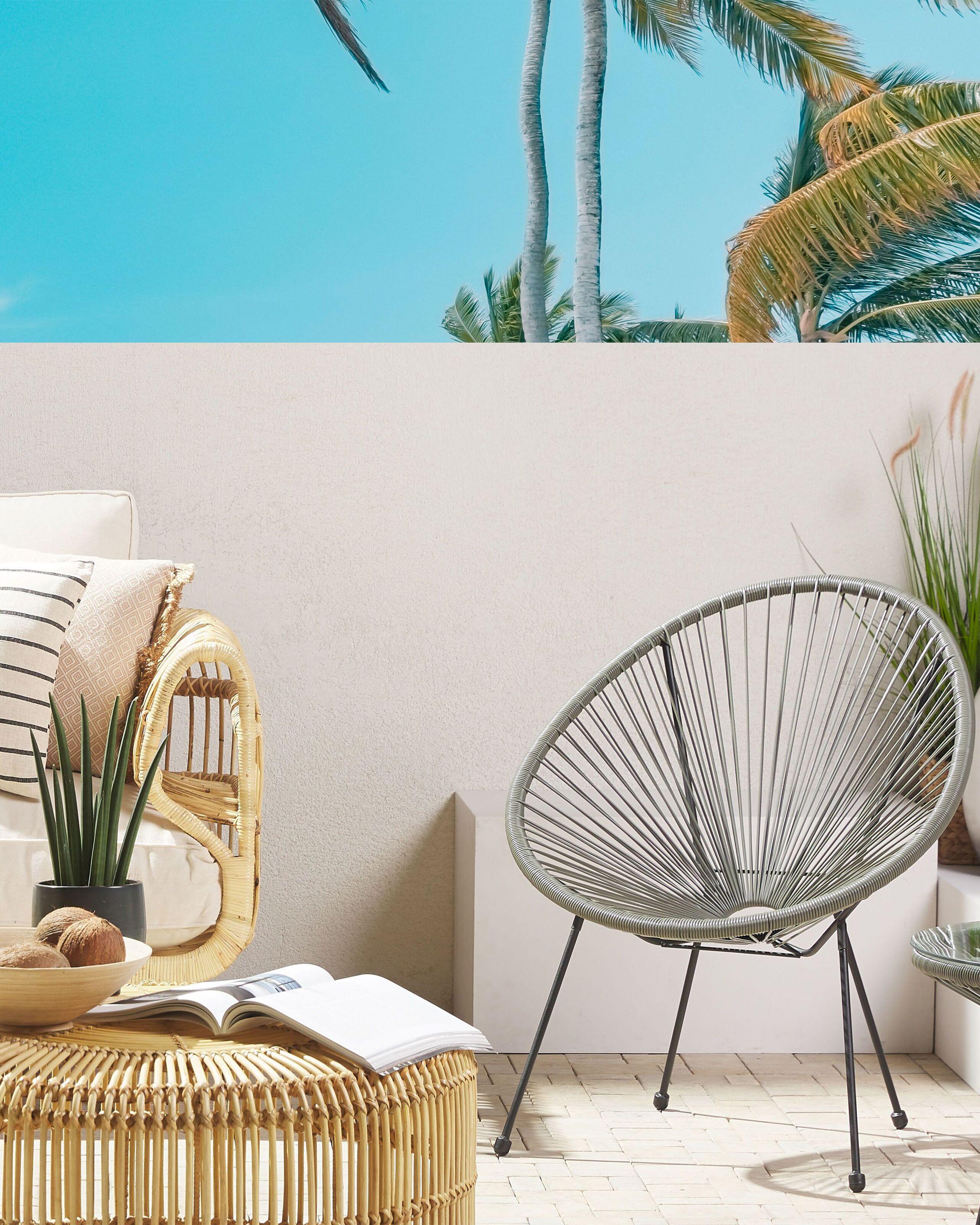 Beliani Chaise de jardin en Polyrotin Moderne ACAPULCO II  