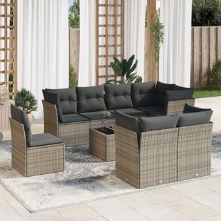 VidaXL set divano da giardino Polirattan  