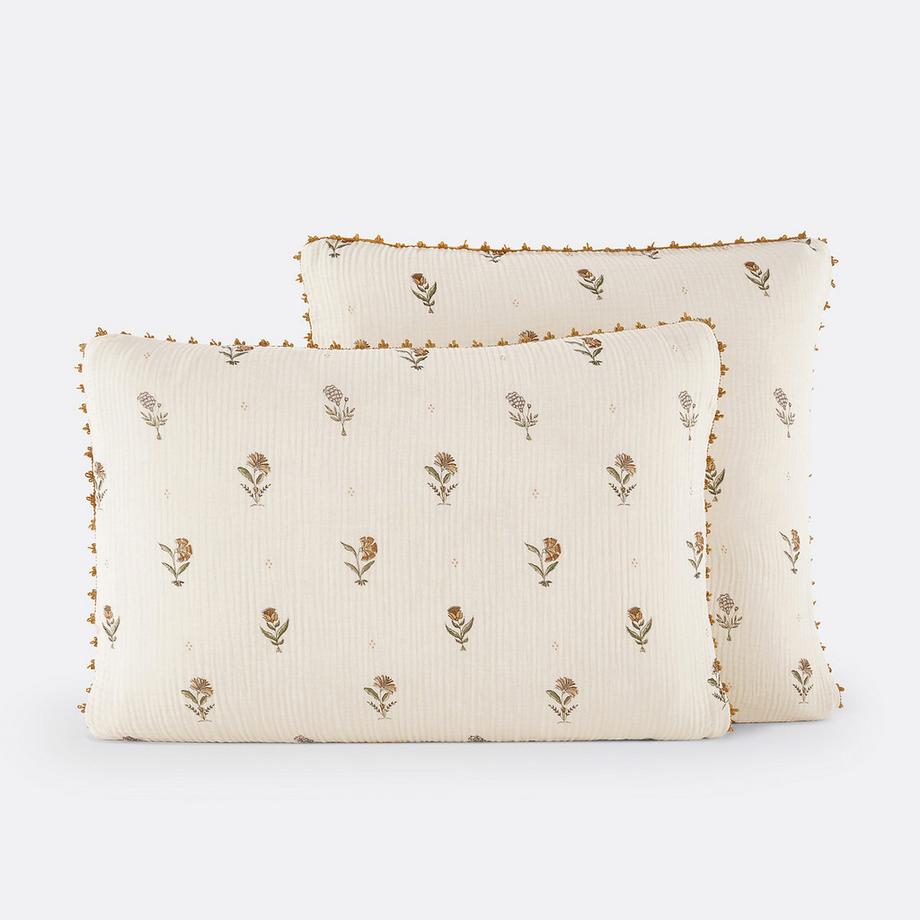 Taie d'oreiller gaze de coton