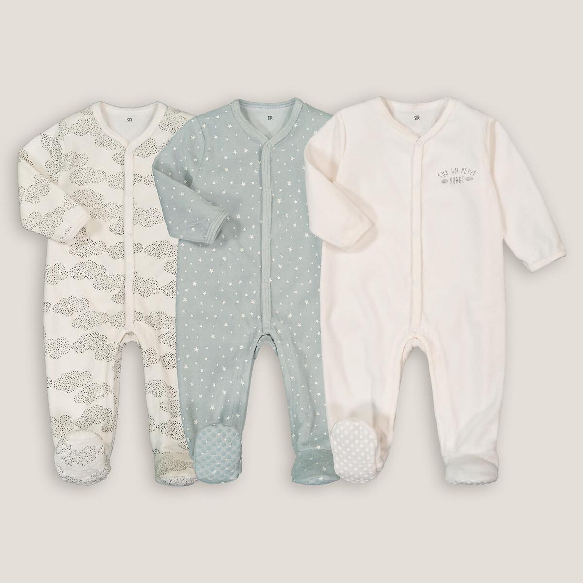 Image of 3er-pack Strampler Aus Samt Unisex Beige 0-3M
